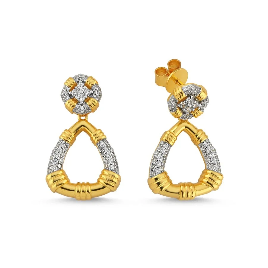 Tasarım İbiza Sallantılı Kadın Gümüş Küpe - 1