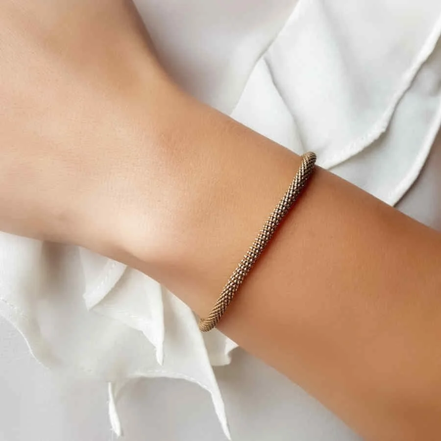 Cylinder Cage Model Silver Women's Bracelet - 1