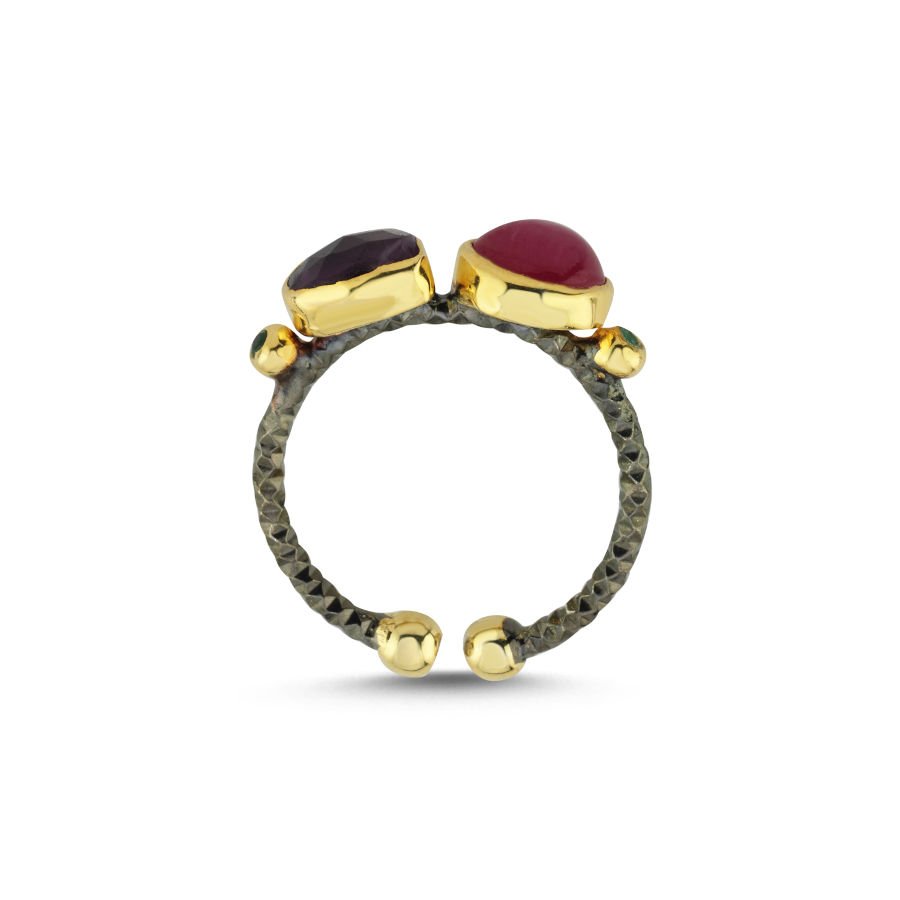 Design Ruby Amethyst Women's Silver Ring - CNG Jewels (1)