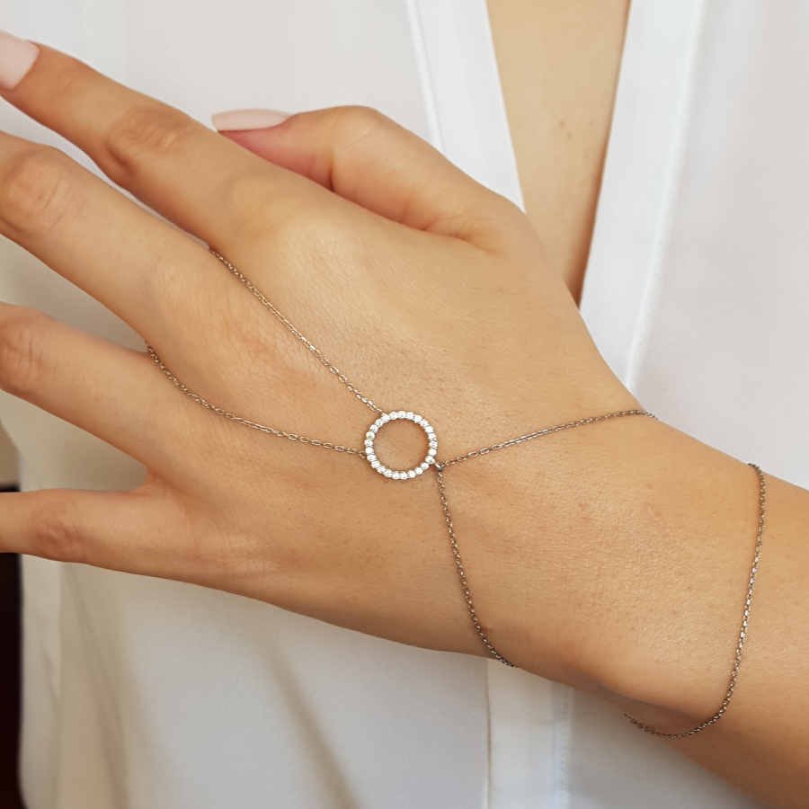 Taşlı Halka Gümüş Şahmeran Bileklik - CNG Jewels (1)