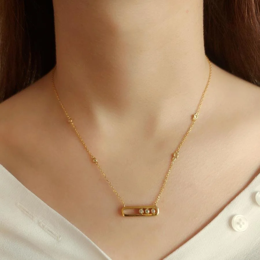 Marla Gold Silver Women's Necklace - 1