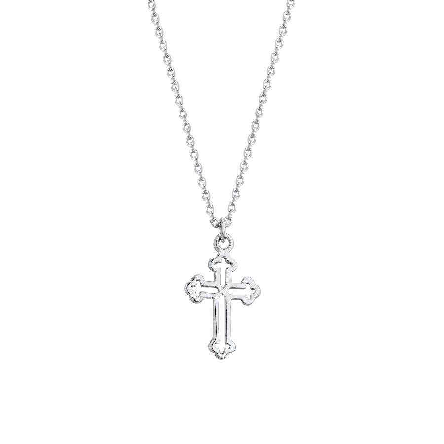 Stoneless Cross Silver Women's Necklace - CNG Jewels