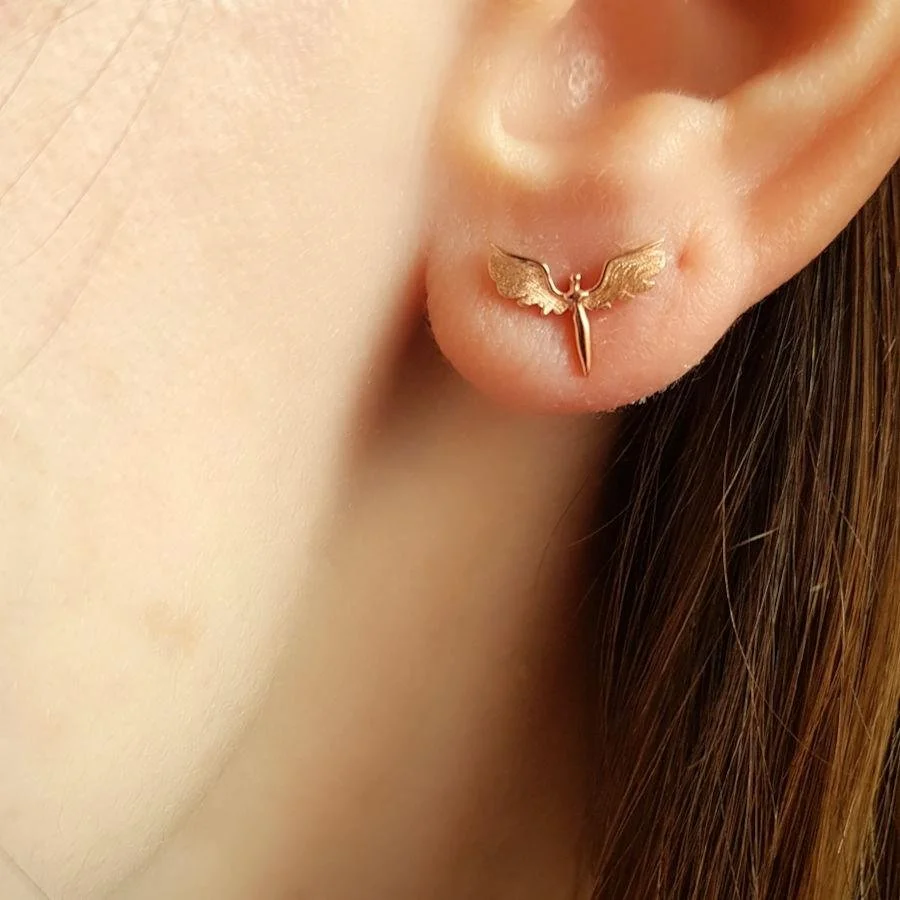 Angel Rose Silver Women's Earrings Without Stones - 1