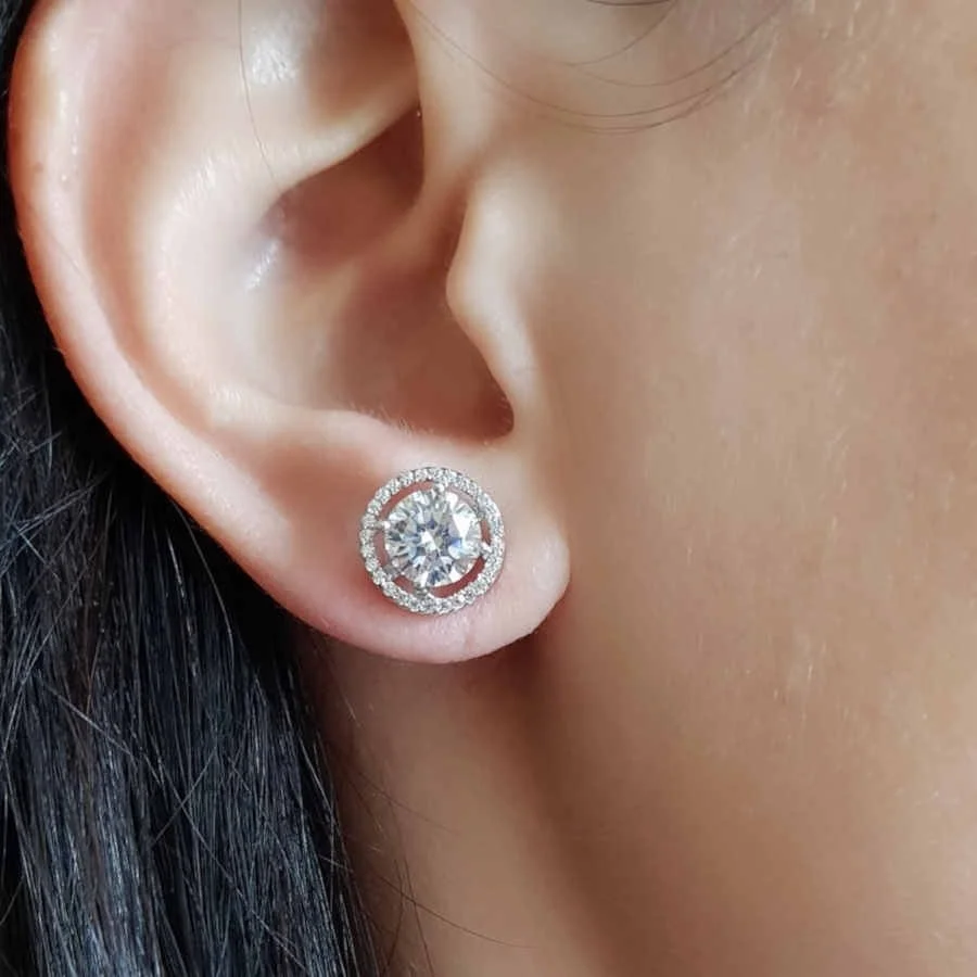 Tektaş Anturaj Pırlanta Modeli Gümüş Kadın Küpe - 2