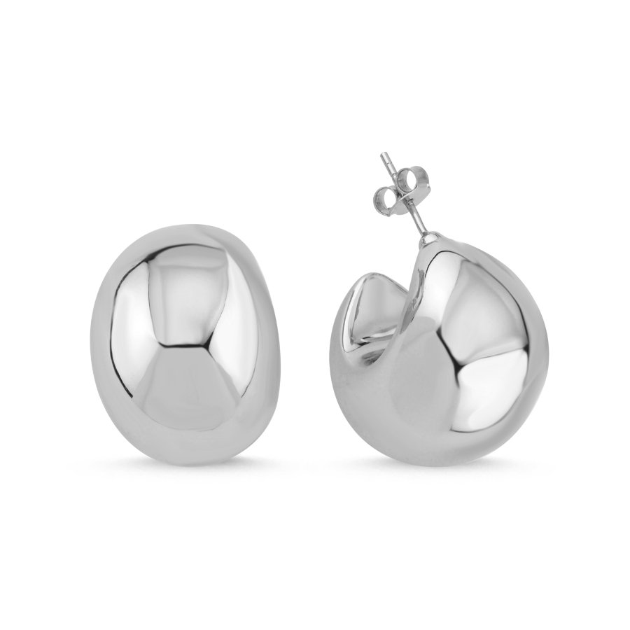 Tombul Halka Kadın Gümüş Küpe - CNG Jewels