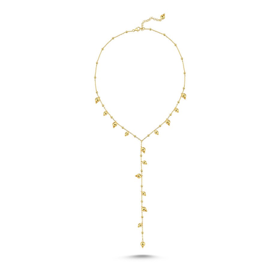 Top Sallantılı Y Charm Gümüş Kolye - CNG Jewels