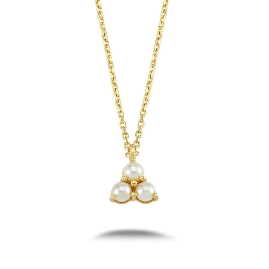 Tria Pearl Gold Necklace