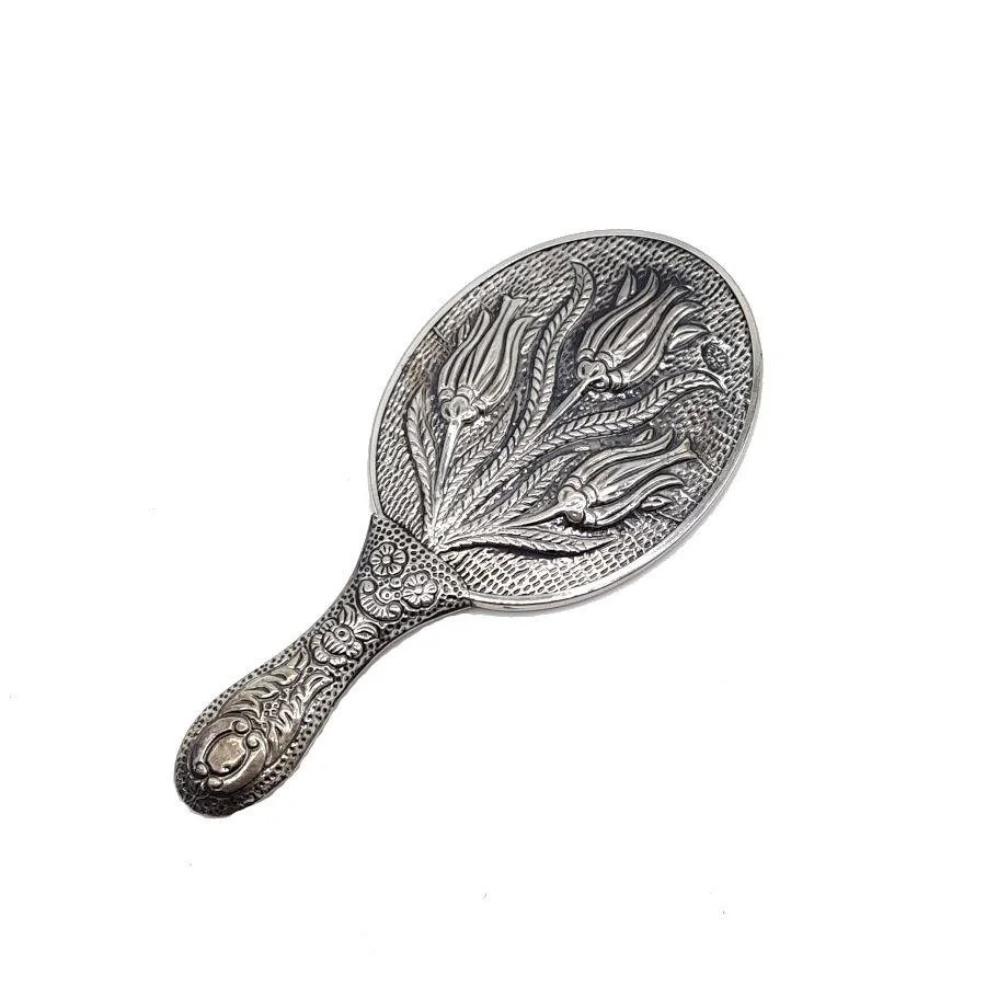 Tulip Silver Hand Mirror No 1