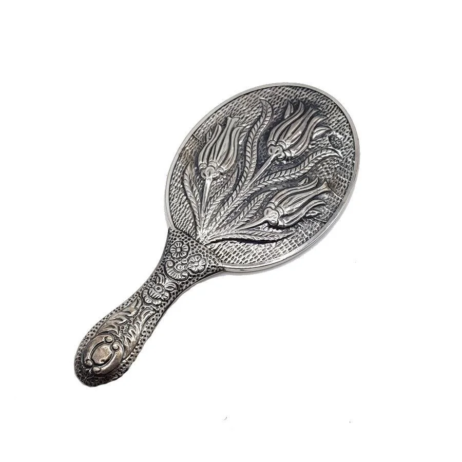 Tulip Silver Hand Mirror No 2