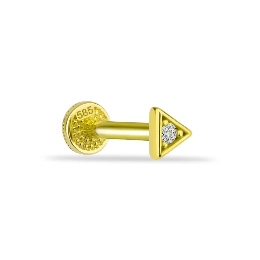 Triangle Gold Tragus Piercing - 1
