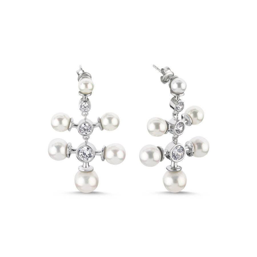 Venüs İnci Kadın Gümüş Küpe - CNG Jewels