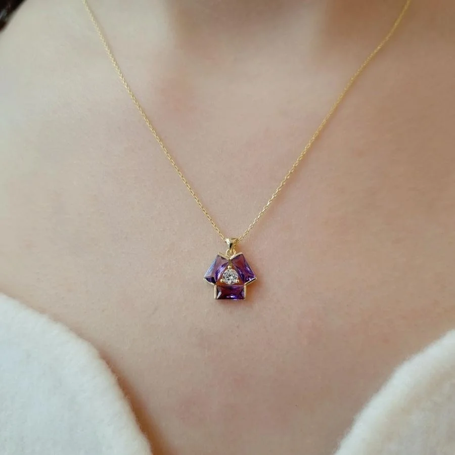 Viola Lora Silver Women's Necklace - 1