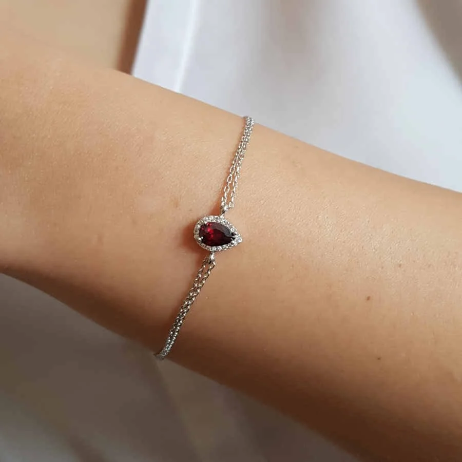 Yakut Damla Tektaş Anturaj Gümüş Kadın Bileklik - 1