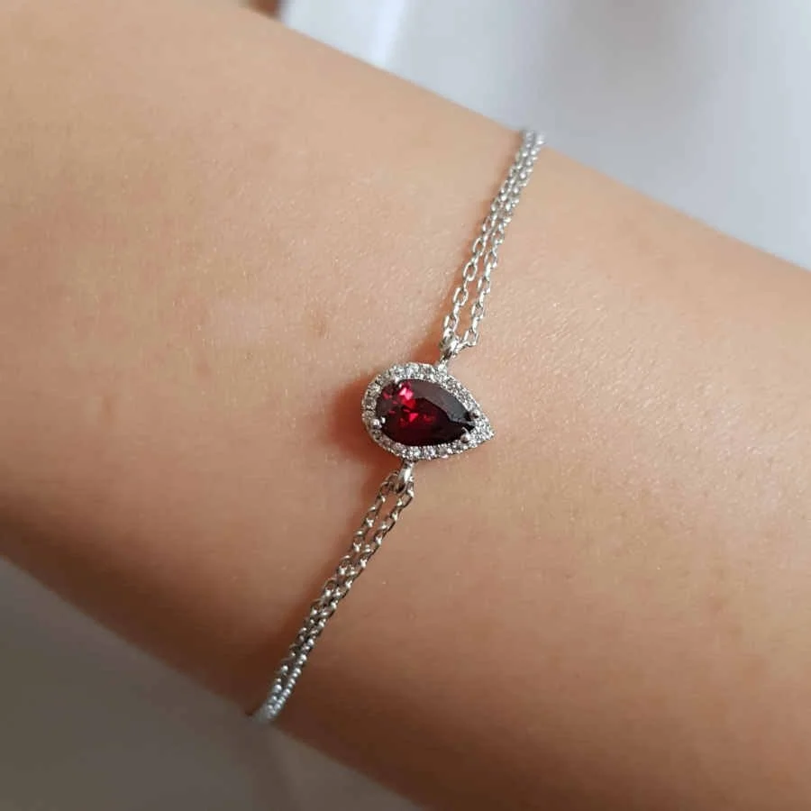 Yakut Damla Tektaş Anturaj Gümüş Kadın Bileklik - 2