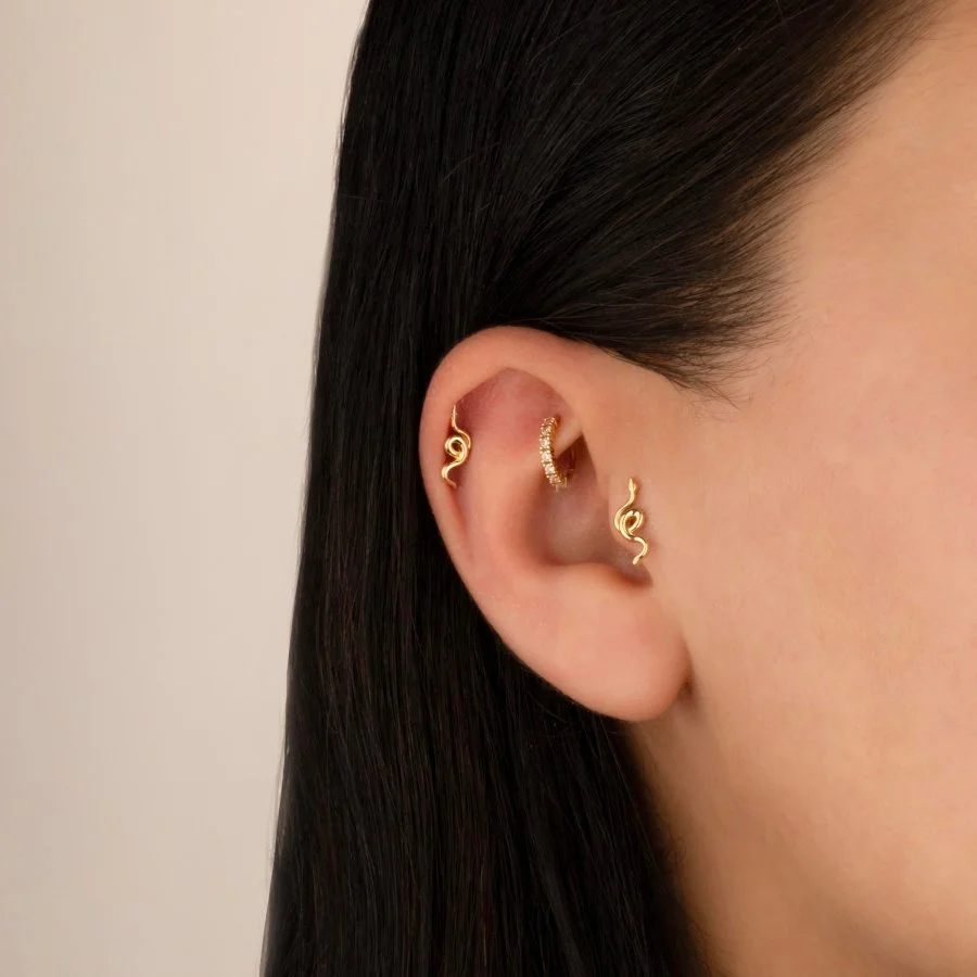 Snake Gold Helix Piercing - 2