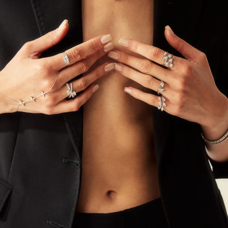 Zigzag Markiz Tasarım Gümüş Yüzük - 3