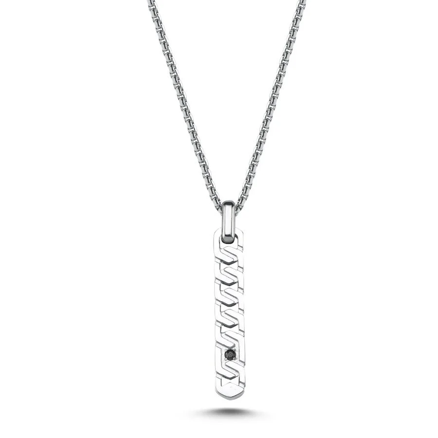 Zipper Çelik Erkek Kolye - 1